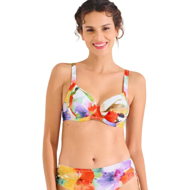 Lisca ROMA bikini met beugels bloemenprint Wit