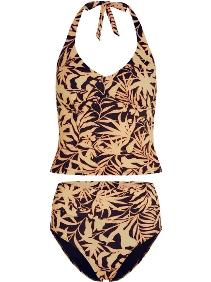O'Neill Biniki tankini zwart bladprint Wit