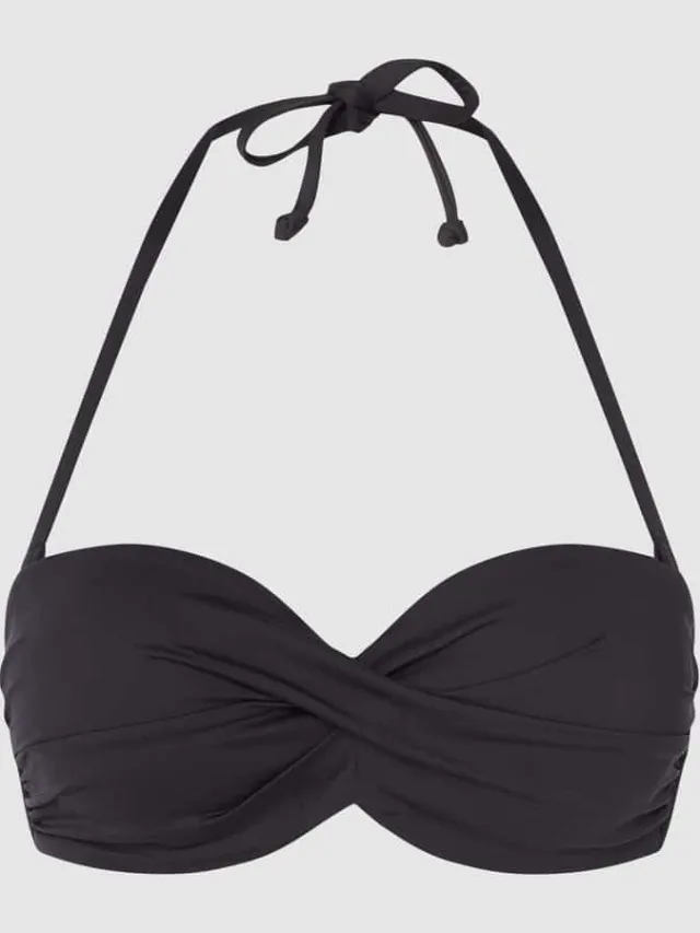 Lascana PLUS SIZE bikinitop in bandeaumodel Zwart