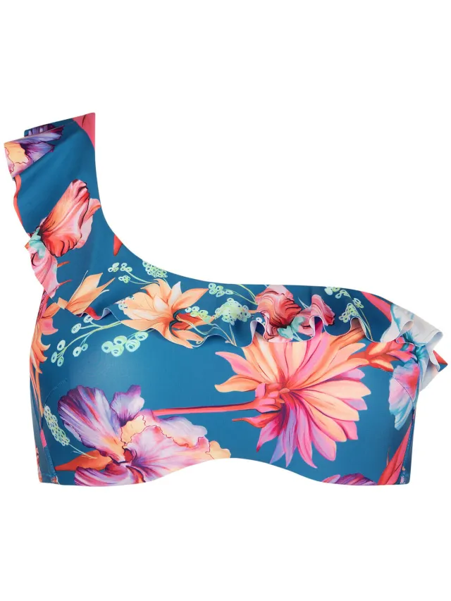 Lisca Rimini asymmetrisch voorgevormd bikinitopje blauw