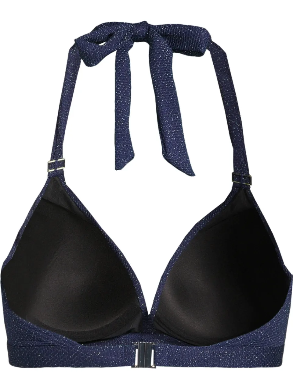 BEACHWAVE halter bikinitop met lurex donkerblauw, foto 3