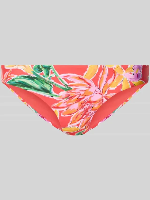 Seafolly Bikinibroekje met bloemmotief Koraal