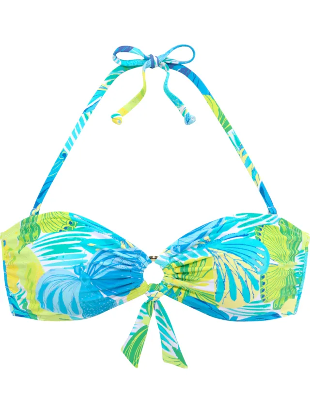 bandeaubikinitop blauw groen, foto 2