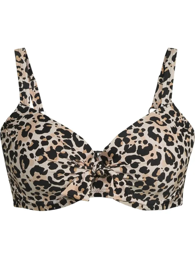 BEACHWAVE Curve voorgevormde beugel bikinitop beige zwart, foto 2