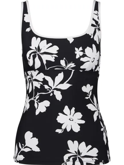 Seafolly Mayflower square neck tankini zwart Oranje