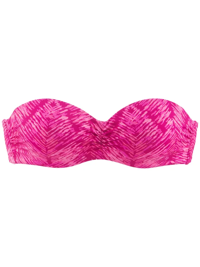 bandeau bikinitop met beugel roze, foto 2