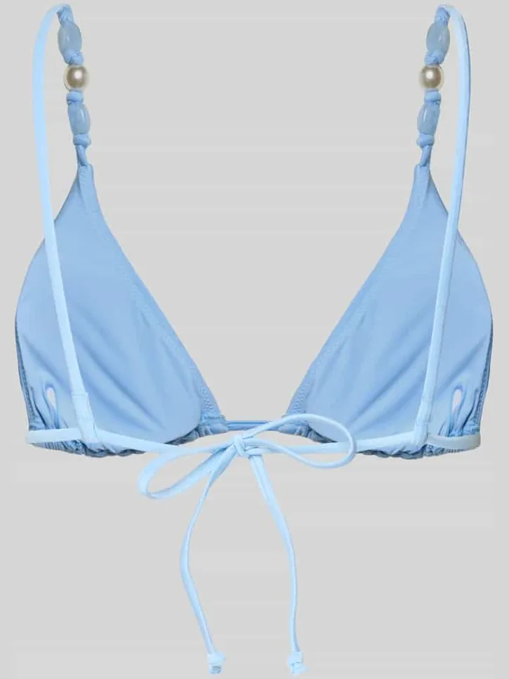 Seafolly Bikinitop met parels en vetersluiting model 'PALERMO' blauw, foto 2