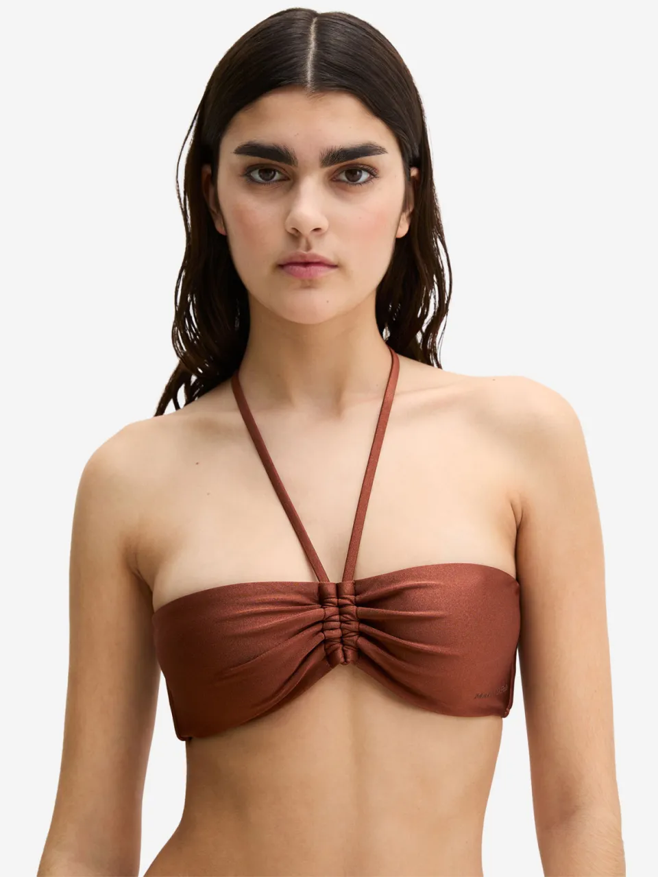 Marc O'Polo Vrouwen Triangel bikinitop Breezy Leaf Donkerbruin