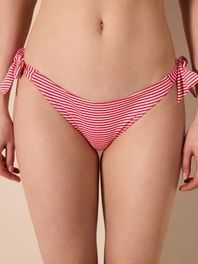 Penti Gestreepte Lage Taille Braziliaanse Bikini Onderkant Veelkleurig