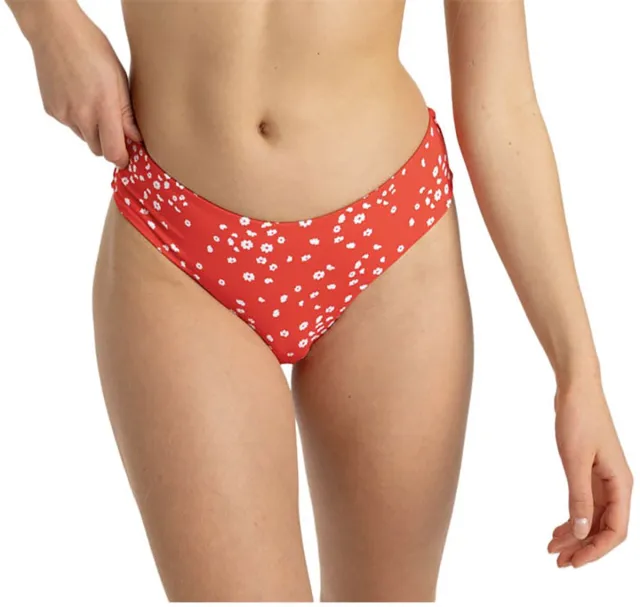 Roxy Pt Beach Classics V Cheeky Bikinibroekje Rood S Vrouw Poppy Red Dancing Ditsy Swim