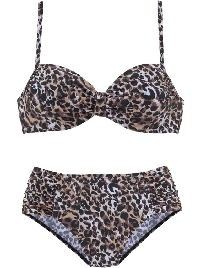 beugelbikini luipaardprint bruin bruin geprint