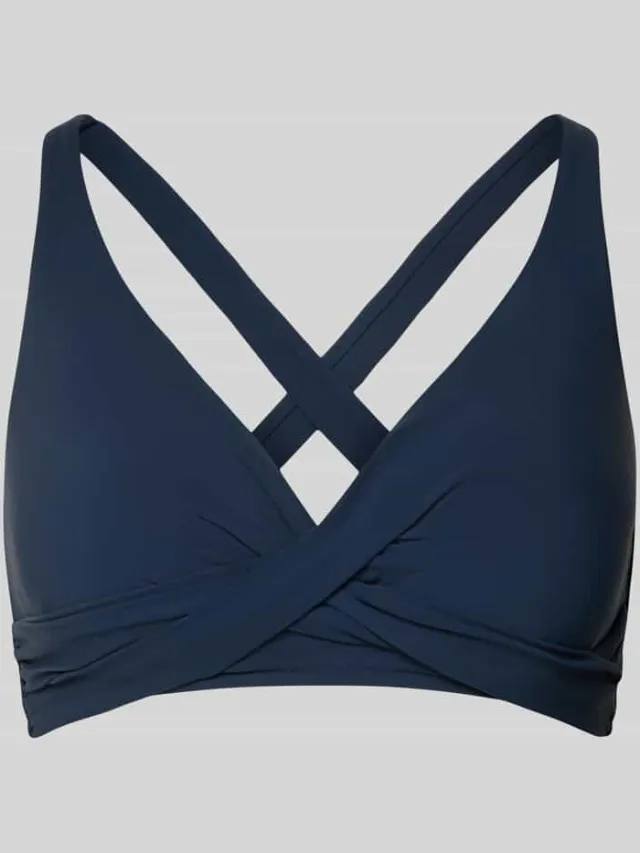 Barts Bikinitop met knoopdetail model 'SOLID' Marineblauw