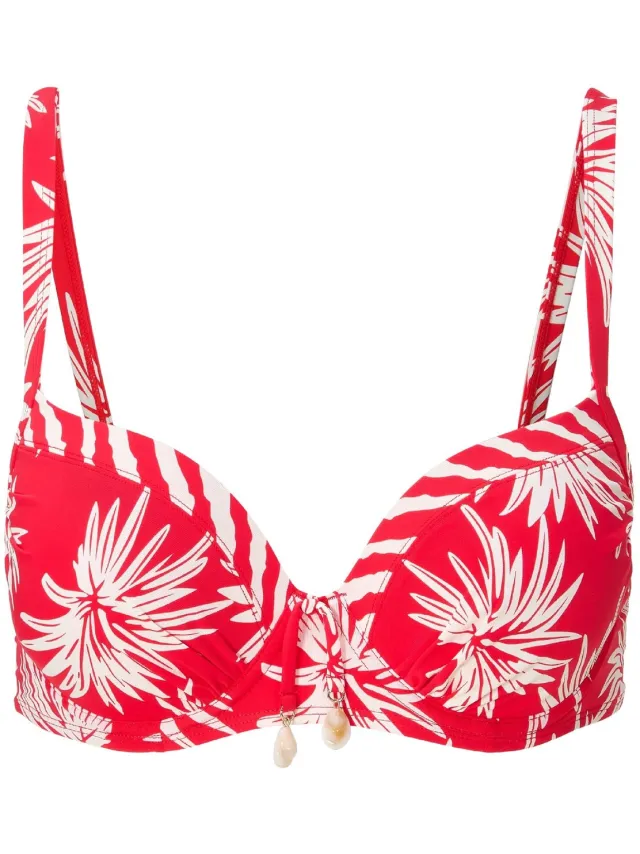 LingaDore Voorgevormde Bikini top Leaf stripe
