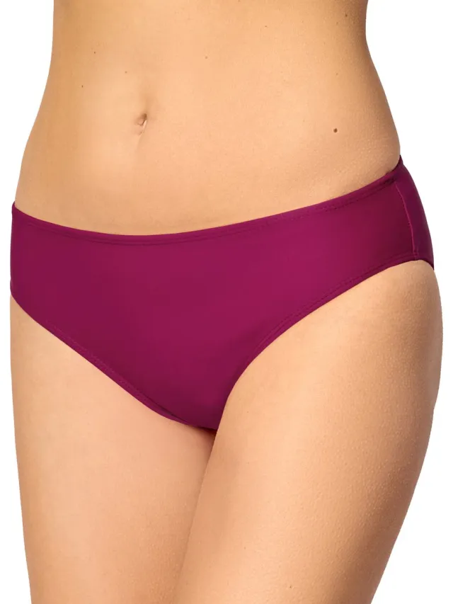Merry Style Dames Zwembroek - Bikinibroekje - Elastische tailleband - Polyamide & Elastaan – Wijn rood (4242) – 38 - MS-VR-Brief-1