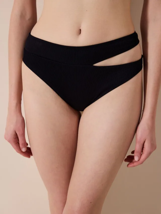 Penti Middenlijn Cut-Out Hipster Bikini Onderkant Zwart