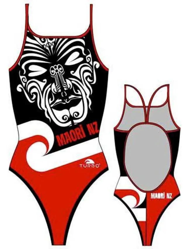 Turbo Maori New Zealand Zwemkleding Rood,Zwart M Vrouw Red / Black