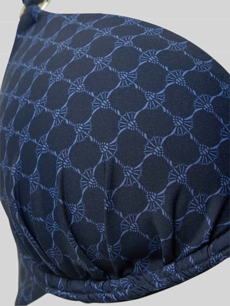 Joop! Bikinitop met logomotief model 'Cortina Beach' donkerblauw, foto 2