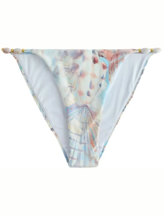 Next Dames - Tangabikinislip met kralen - Blauw Pastel Blue Shell