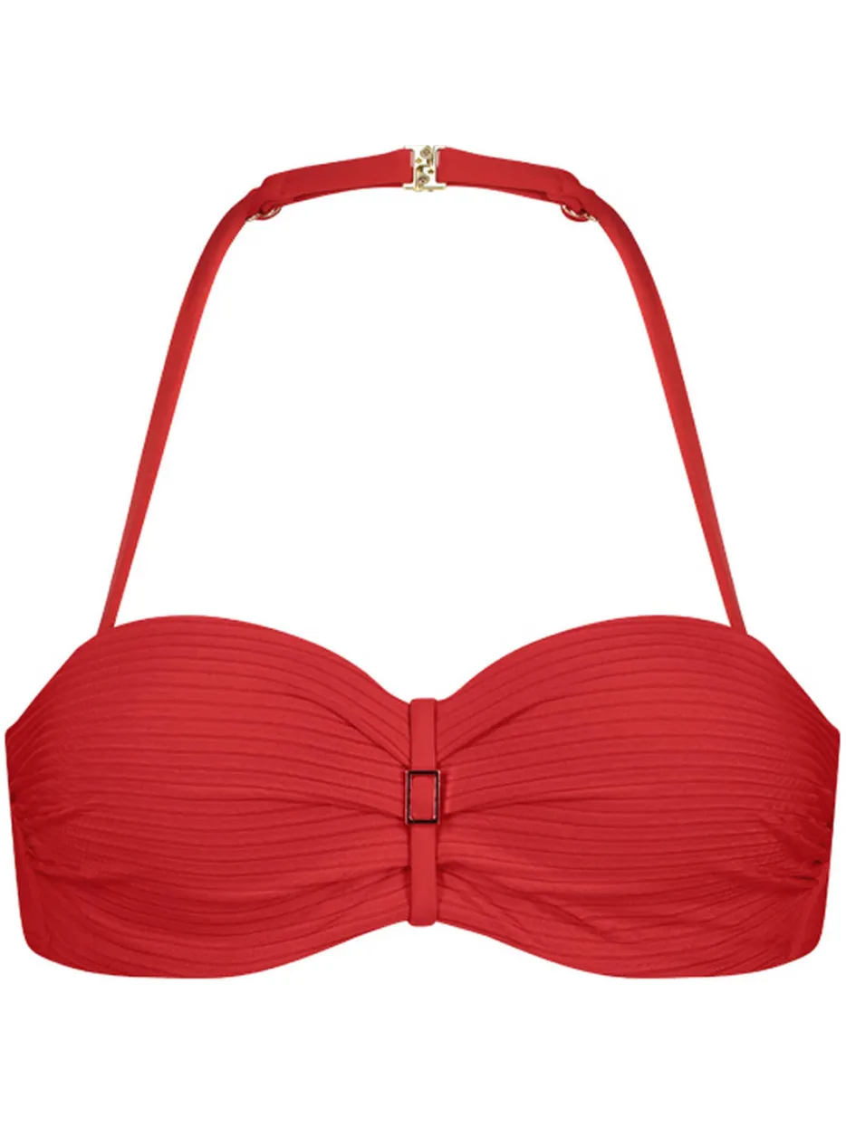 Cyell voorgevormde bandeau bikinitop rood, foto 3