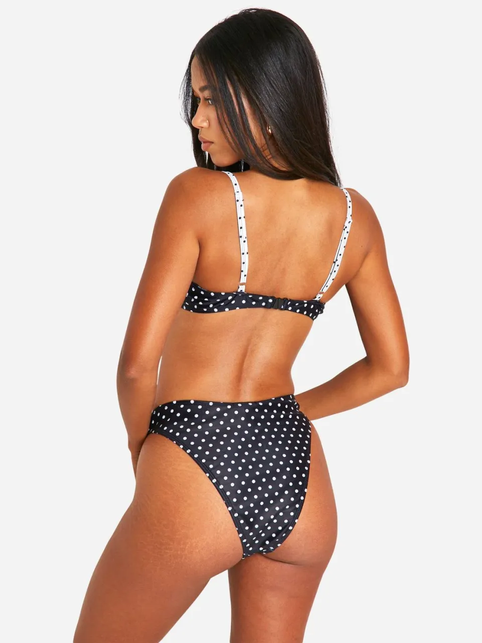boohoo Dames Polkadot Hipster Bikini Slip zwart, foto 2