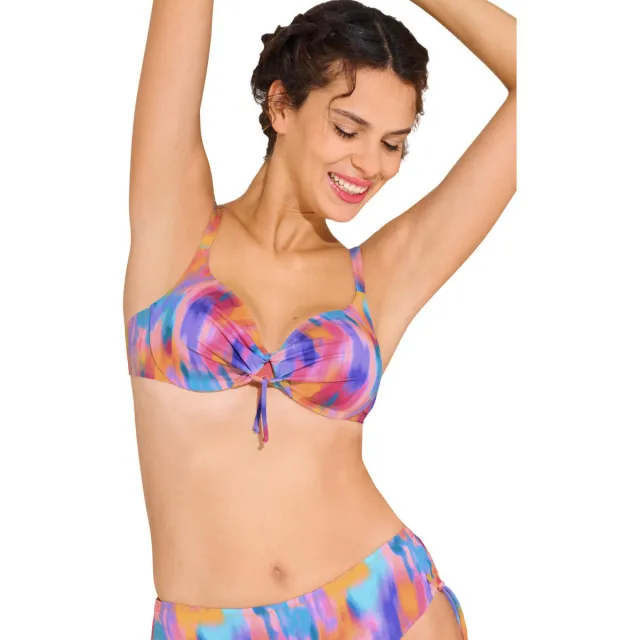 Lisca Cheek beha-bikinitop met beugels print Oranje