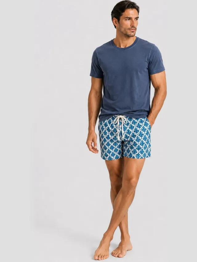 Gassa D'amante Badeshorts & T-Shirt (2tlg. Set) Sanremo blauw-blauw