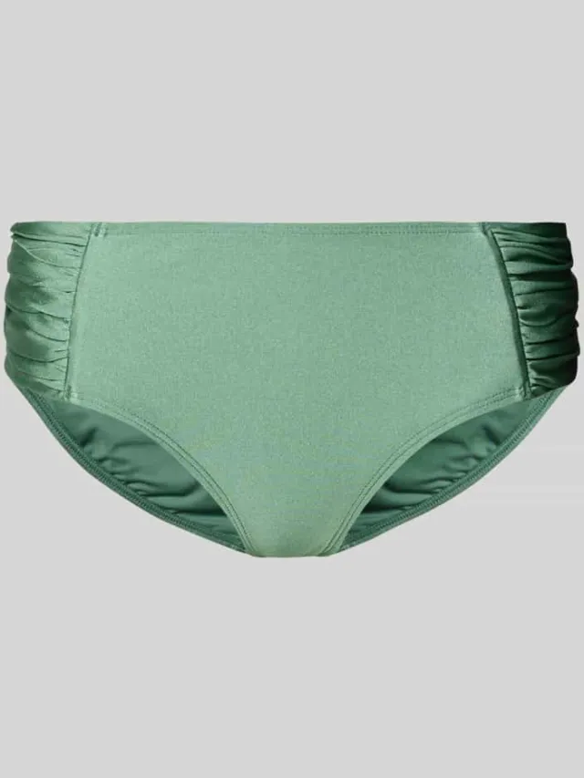 Barts Mid Waist bikinibroekje met plooien model 'ISLA' Rietgroen