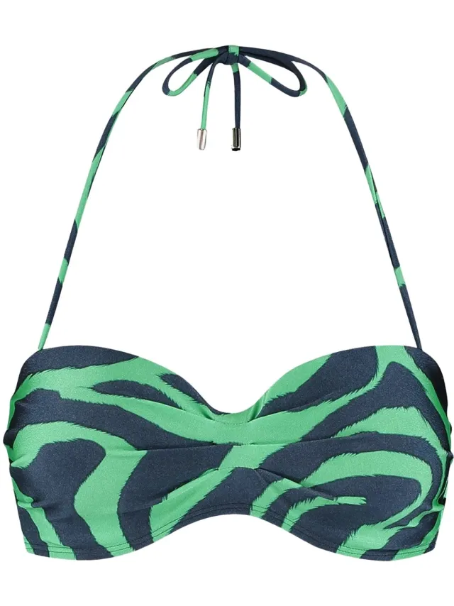 Beachlife padded wired bikinitop in de kleur groen.