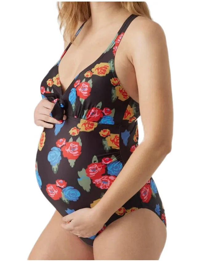 Mamalicious Bow Flower badpak zwart
