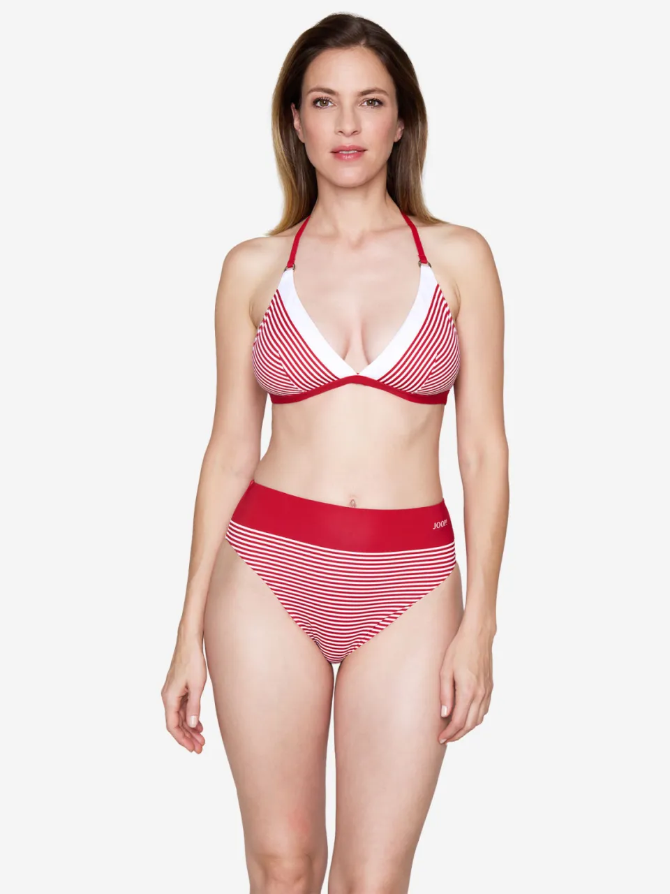 Joop! Vrouwen Triangel bikinitop Streifen Rood
