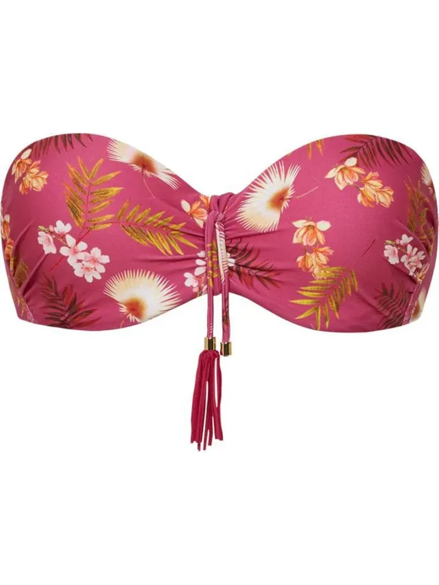 Cyell Maat 38B WILD ORCHID Bikinitop Bandeau Voorgevormd met Beugel Dames Multicolor