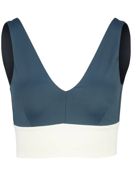 MYMARINI Women's Yoga Top - Bikinitop, blauw