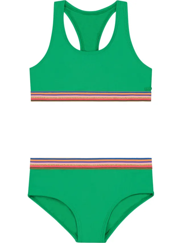 Shiwi Bikini set CHARLIE RACERBACK SET - HIPSTER - tropisch groen - 170/176