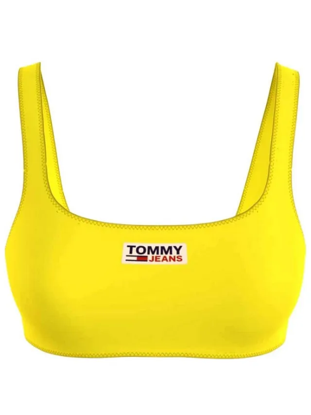 Tommy Jeans Dames/Dames Logo Bikinitop (Geel)