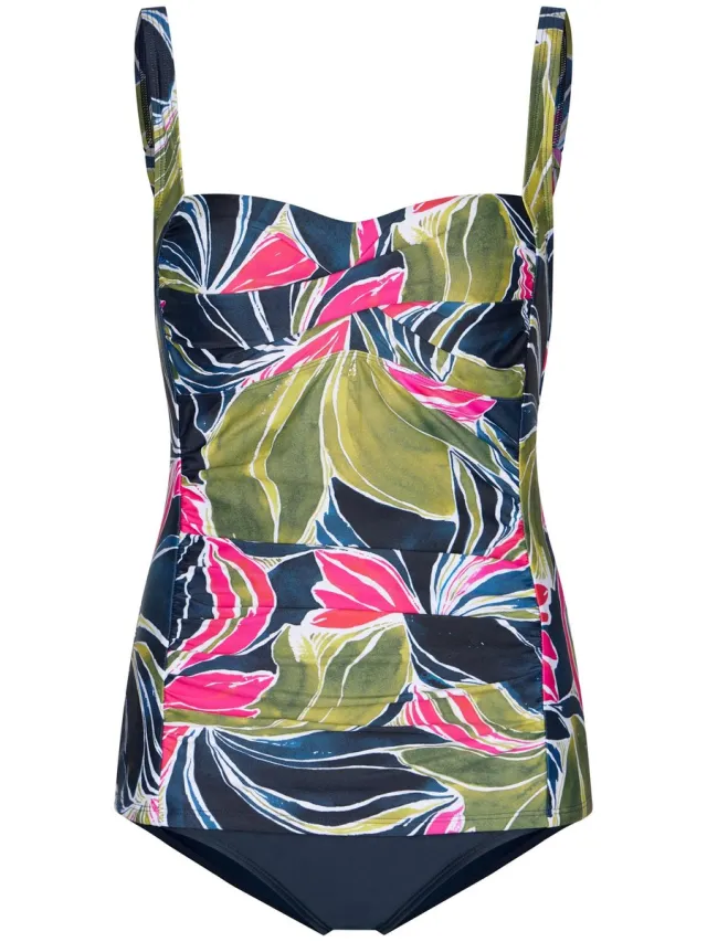 Pastunette Tankini - Paradise - Blauw/Groen/Roze - Corrigerend