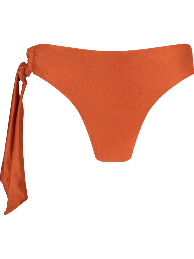 Hunkemöller Hunkemoller Corfu cheeky high waisted bikinibroekje Dames Bikinibroekje Burnt Ochre