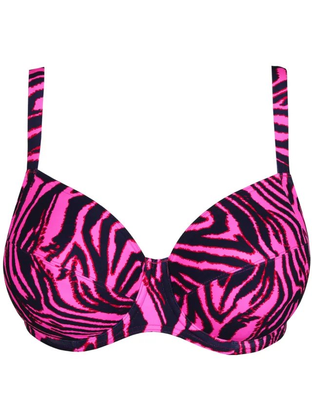 PrimaDonna niet-voorgevormde beugel bikinitop Malabo roze/donkerblauw, foto 2