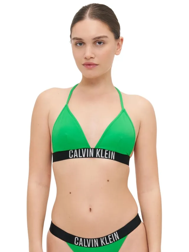 Calvin Klein Triangle RP Bikinitop dames Groen