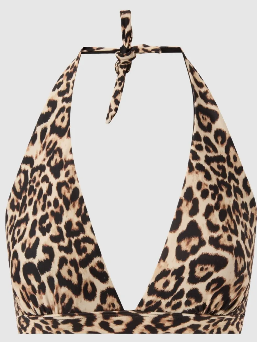 Understatement dames vegan Bikinitop Halter Luipaard beige, foto 2