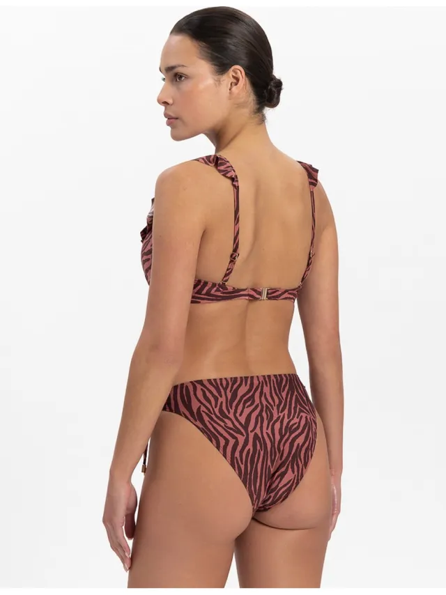 Beachlife Zebra Dames Bikinitopje Roze, Paars, Print