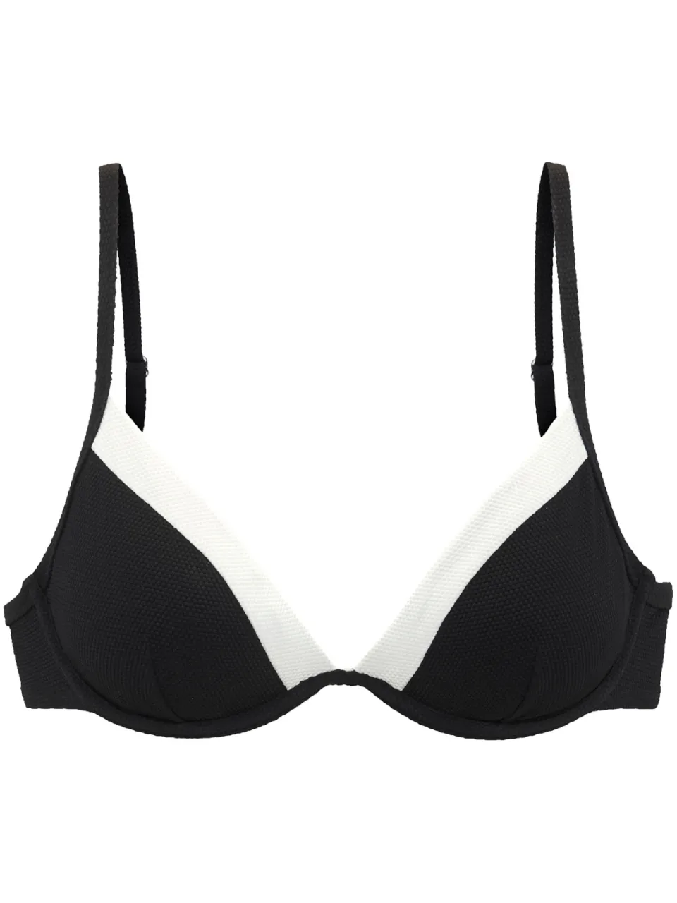 beugelbikinitop zwart crème, foto 2
