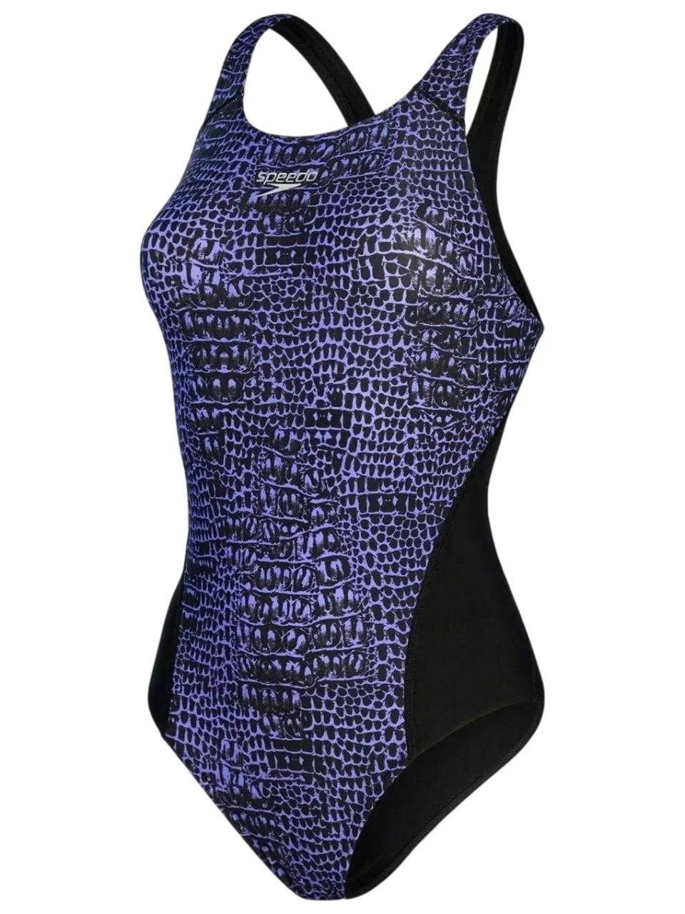 Speedo Eendelig dameszwempak met slangenprint (ZWART/BLAUW), foto 2