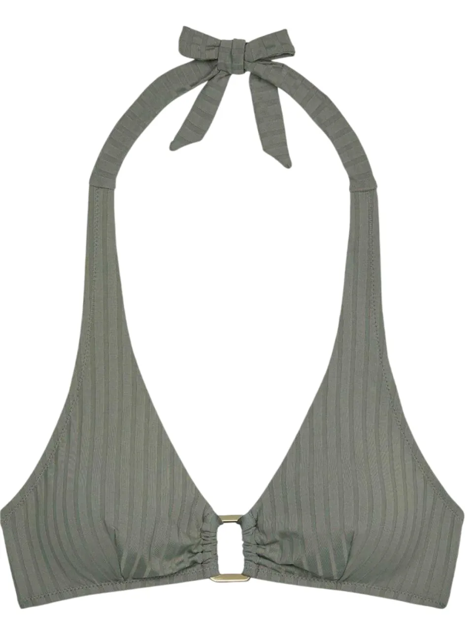 Chelsea Peers Driehoekige bikinitop voor dames met strik aan de achterkant (Groen), foto 2