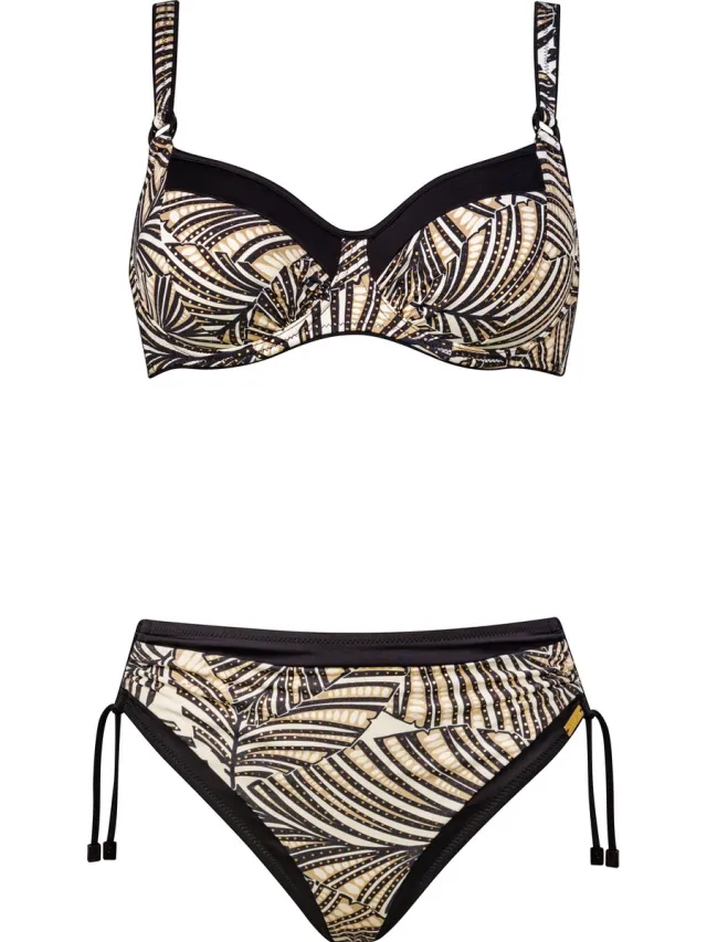 Charmline Golden Reflection Bikini Zwart Black-Cream-Metallic