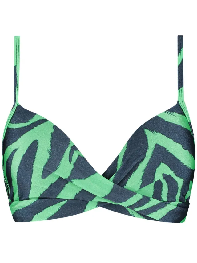 Beachlife voorgevormde beugel bikinitop groen/donkerblauw, foto 2