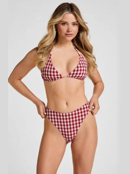 Hunkemöller Hoog Uitgesneden Bikinibroekje met Hoge Taille Amalfi Rood