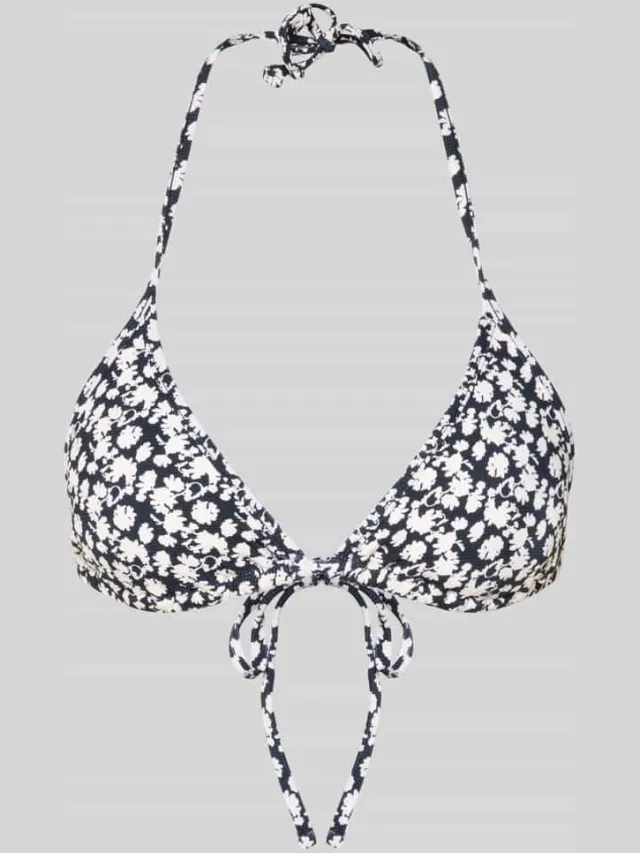 Marc O'Polo Bikinitop met labelapplicatie Donkerblauw