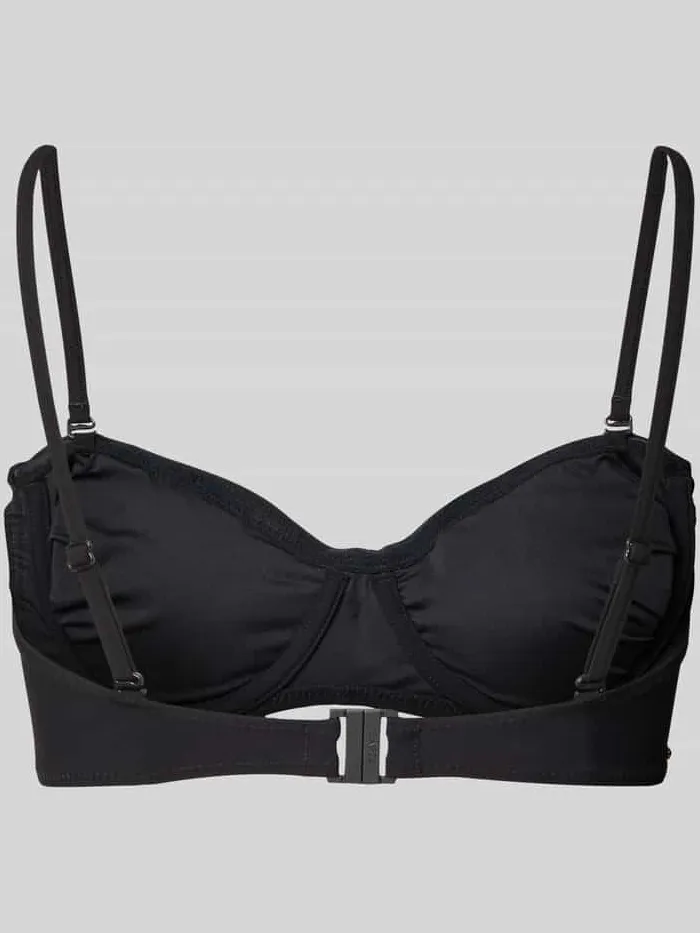 Barts Bandeau-bikini met rimpelingen model 'Solid' zwart, foto 3