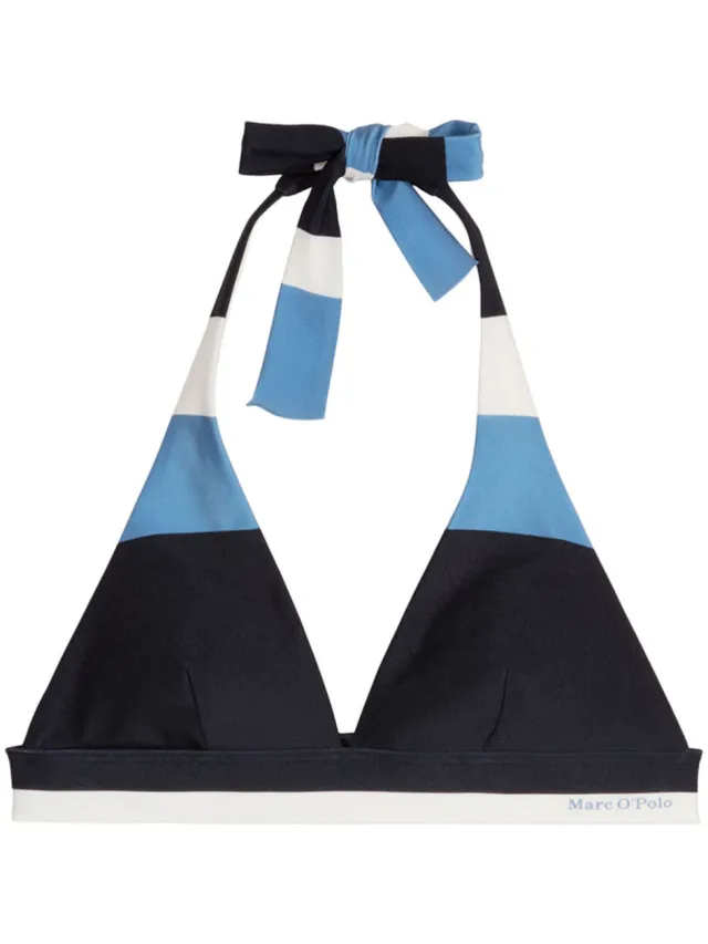 Marc O'Polo Vrouwen Triangel bikinitop Summer Stripes zwart, foto 2
