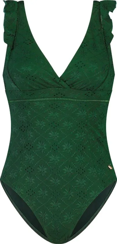 Beachlife Maat D44 Green Embroidery Dames Badpak Groen